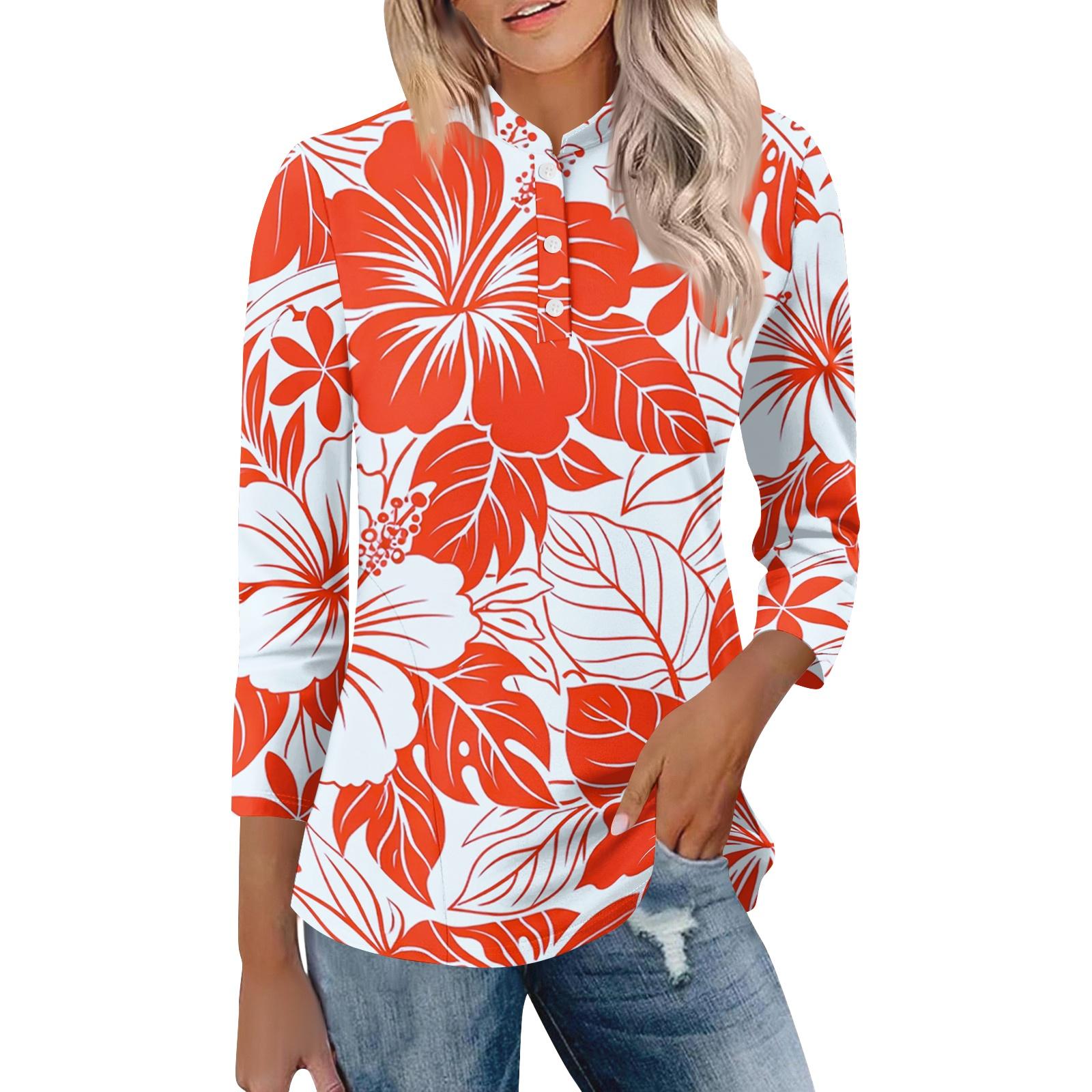 Women s Casual Polo Collar Shirt Loose Fit Three Quarter Sleeve Top Lightweight Comfortable Fabric Suitable for Daily Wear and Outdoor Activities L
Women s Casual Polo Collar Shirt Loose Fit Three Quarter Sleeve Top Lightweight Comfortable Fabric Suitable for Daily Wear and Outdoor Activities L
