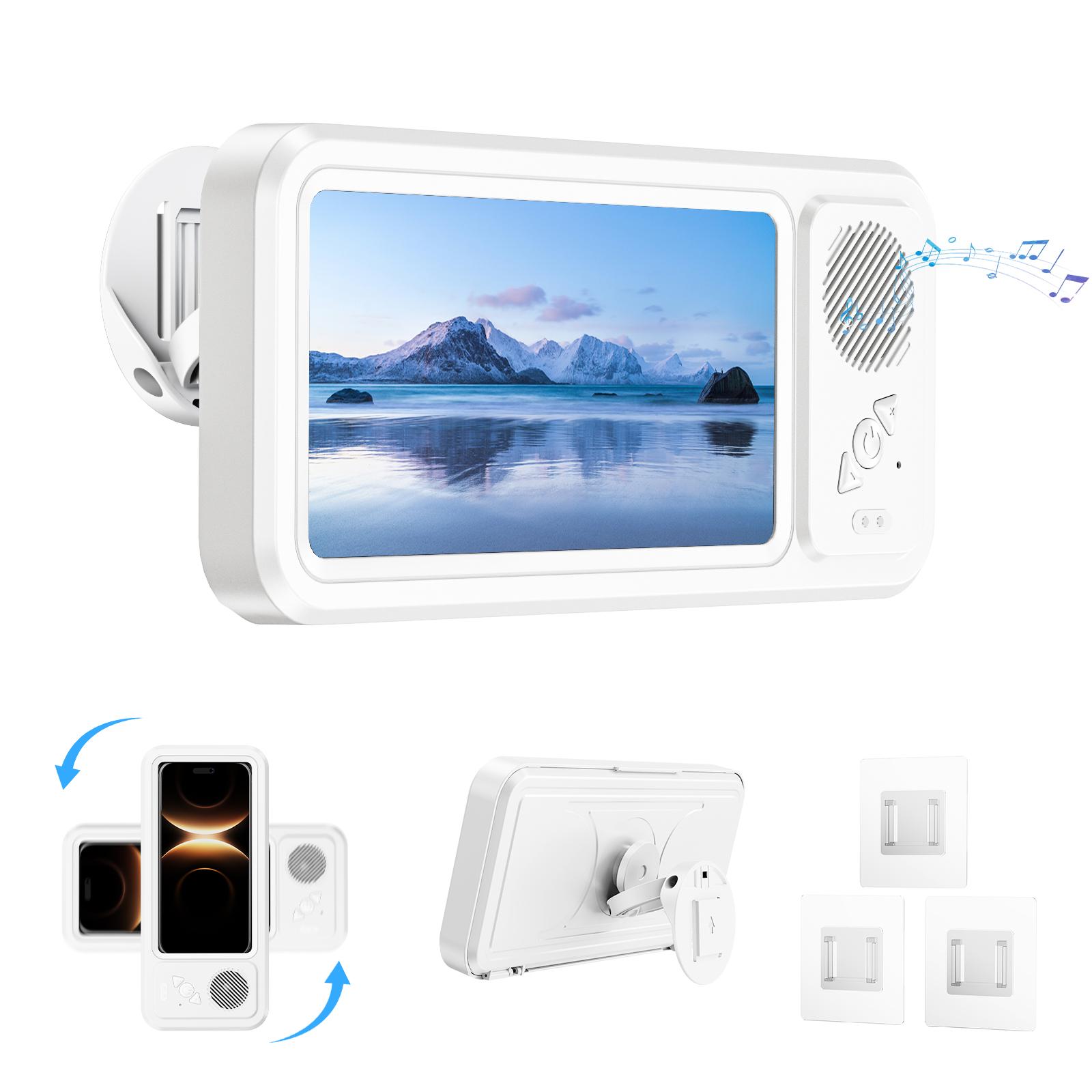 Eary Waterproof Shower Phone Holder with 360°Rotate Angle Adjustable Wall Mount Phone Holder for Bathroom Mirror Bathtub Kitchen білий
Eary Waterproof Shower Phone Holder with 360°Rotate Angle Adjustable Wall Mount Phone Holder for Bathroom Mirror Bathtub Kitchen білий