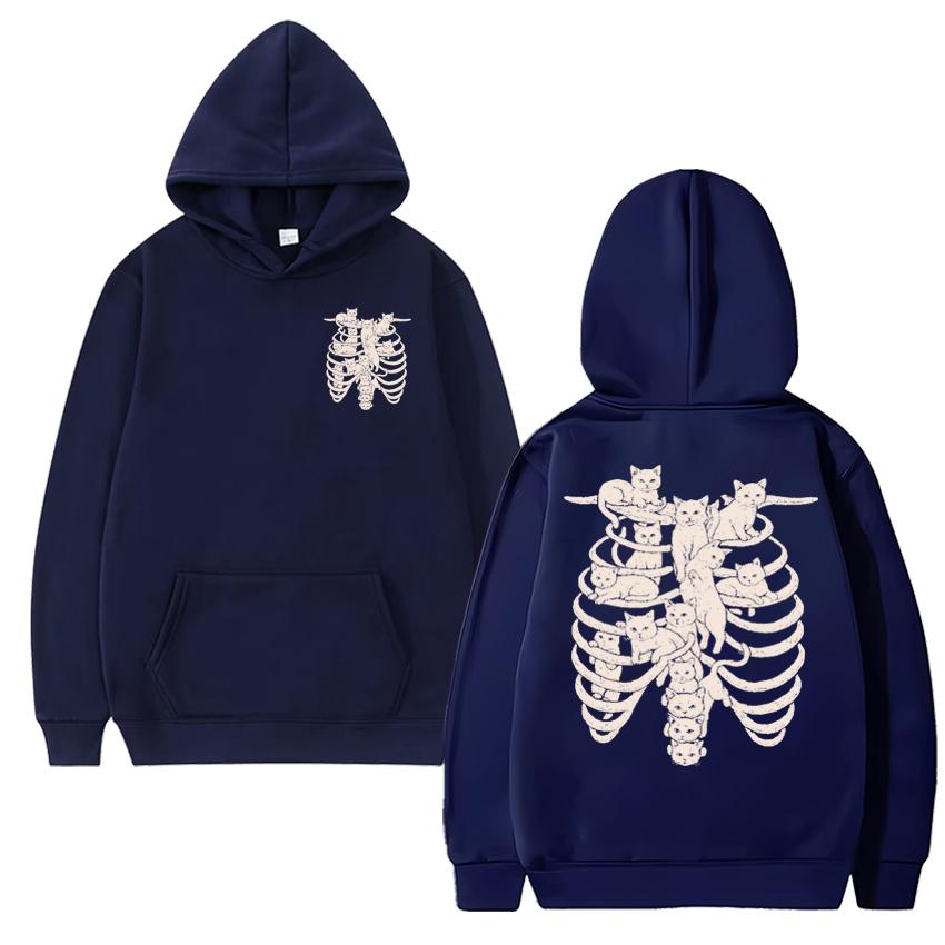 Gothic Harajuku Skeleton Cat Double Sided printed Hoodies Men women Fleece Casual streetwear pullovers Unisex vintage Sweatshirt 3XL
Gothic Harajuku Skeleton Cat Double Sided printed Hoodies Men women Fleece Casual streetwear pullovers Unisex vintage Sweatshirt 3XL