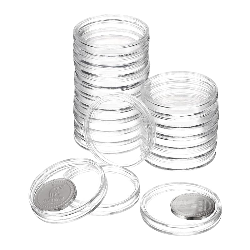 uxcell 20pcs 38mm Silver Dollar Coin Holder, Plastic Coin Capsule Cover Acrylic Clear Round Coin Collection Supplies Container for Silver Coin
uxcell 20pcs 38mm Silver Dollar Coin Holder, Plastic Coin Capsule Cover Acrylic Clear Round Coin Collection Supplies Container for Silver Coin