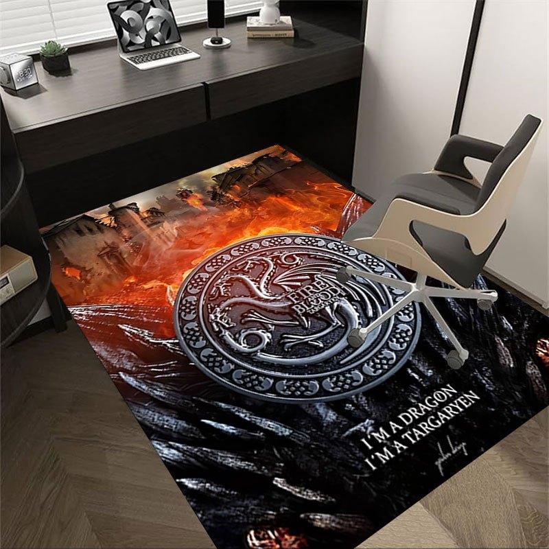 1pc Fire and Blood Office Carpet Chair Mats, Home Decor Mat | Fantasy Theme Mat | Durable Mat, Dragon DecorB07 60cm by 90cm
1pc Fire and Blood Office Carpet Chair Mats, Home Decor Mat | Fantasy Theme Mat | Durable Mat, Dragon DecorB07 60cm by 90cm