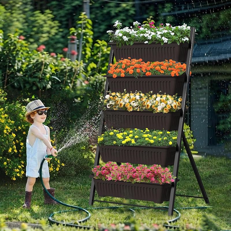 G TALECO GEAR Вертикальна садова клумба, 5 ярусів вертикальна піднята садова грядка металева піднята ящик для трав овочів квітів для патіо тераси X-Small
G TALECO GEAR Вертикальна садова клумба, 5 ярусів вертикальна піднята садова грядка металева піднята ящик для трав овочів квітів для патіо тераси X-Small