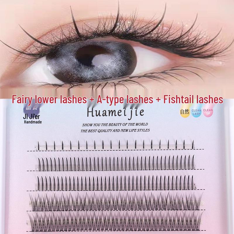 Fishtail Fairy Mix Eyelashes: Natural-looking, Realistic, Single Cluster A-Type Self-Grafting Lashes
Fishtail Fairy Mix Eyelashes: Natural-looking, Realistic, Single Cluster A-Type Self-Grafting Lashes