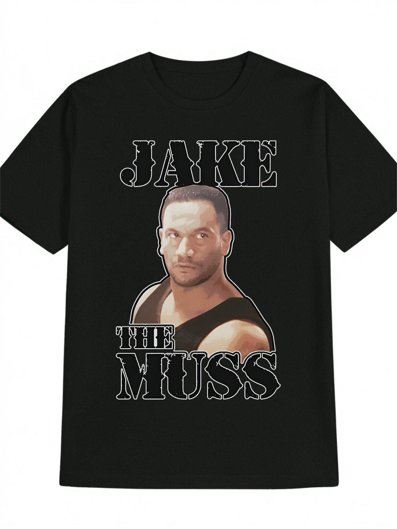 Casual Round Neck T-shirt with Portrait Print - JAKE THE MUSCLE Graphic Tee S
Casual Round Neck T-shirt with Portrait Print - JAKE THE MUSCLE Graphic Tee S