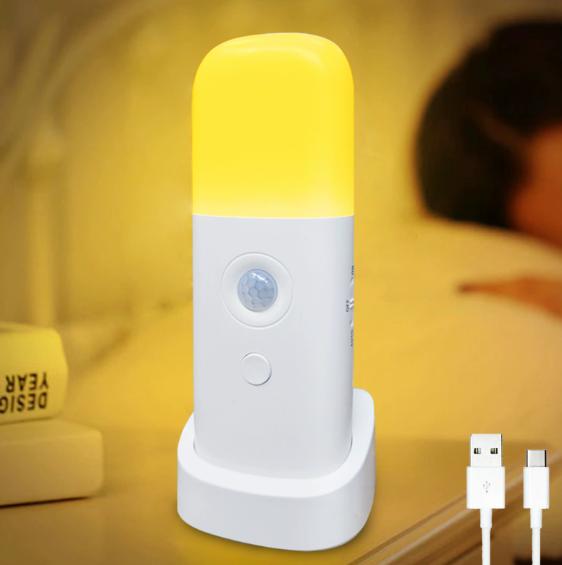 LED Motion Sensor Night Light USB Rechargeable Dimmable Portable Motion Activated Night Lamp for Kids Room Bedroom Hallway світло-жовтий колір
LED Motion Sensor Night Light USB Rechargeable Dimmable Portable Motion Activated Night Lamp for Kids Room Bedroom Hallway світло-жовтий колір