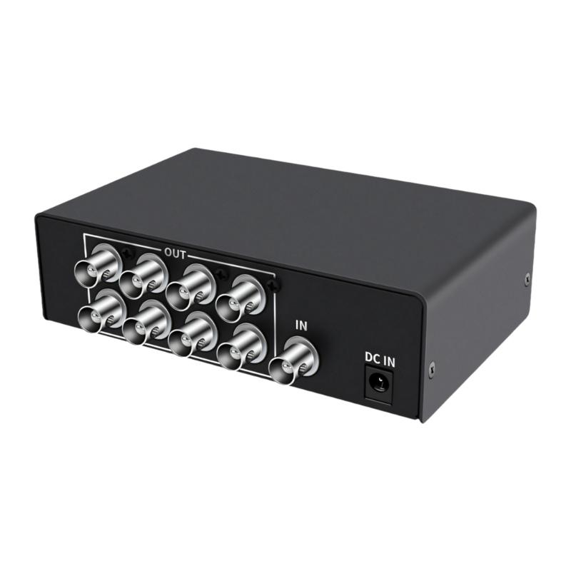 Quality Metal BNC Video Splitter Video Distribution Amplifier 1 Input To 8 Outputs Delivers Clear Signals For Camera 1
Quality Metal BNC Video Splitter Video Distribution Amplifier 1 Input To 8 Outputs Delivers Clear Signals For Camera 1