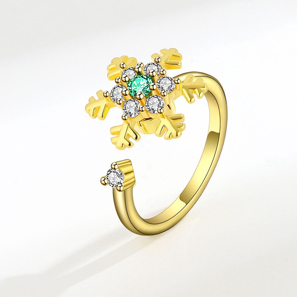 Zircon Snowflake Spinning Ring For Women Adjustable Open Band Stress Relief Fashion Jewelry Elegant Temperament opening adjustable золотой
Zircon Snowflake Spinning Ring For Women Adjustable Open Band Stress Relief Fashion Jewelry Elegant Temperament opening adjustable золотой