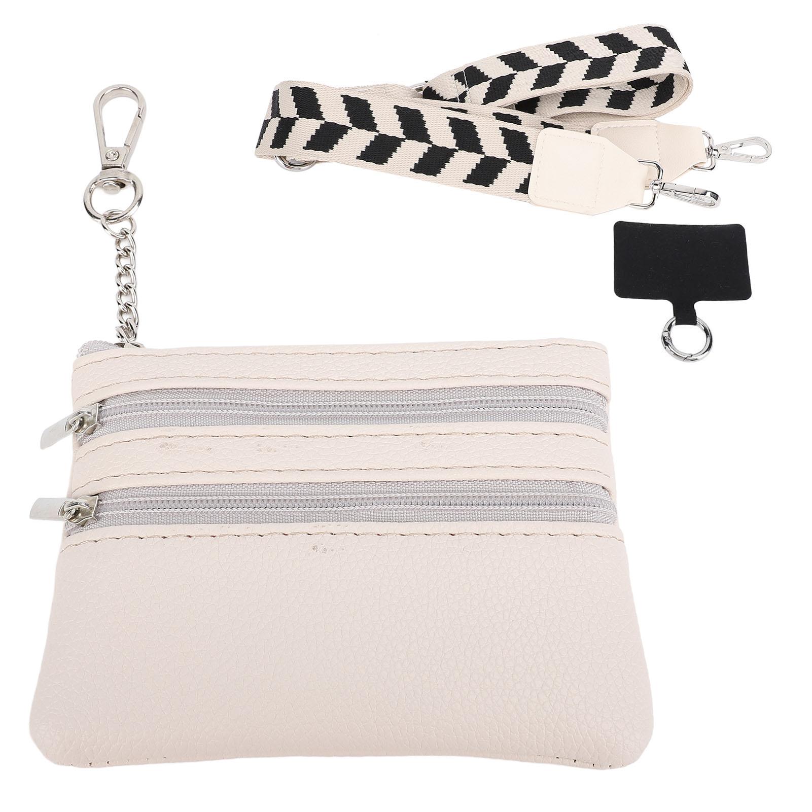 Wrist Strap Purse PU Multiple Compartments Wristlet Purse with Nylon Braided Strap Rice White Bag чорний
Wrist Strap Purse PU Multiple Compartments Wristlet Purse with Nylon Braided Strap Rice White Bag чорний