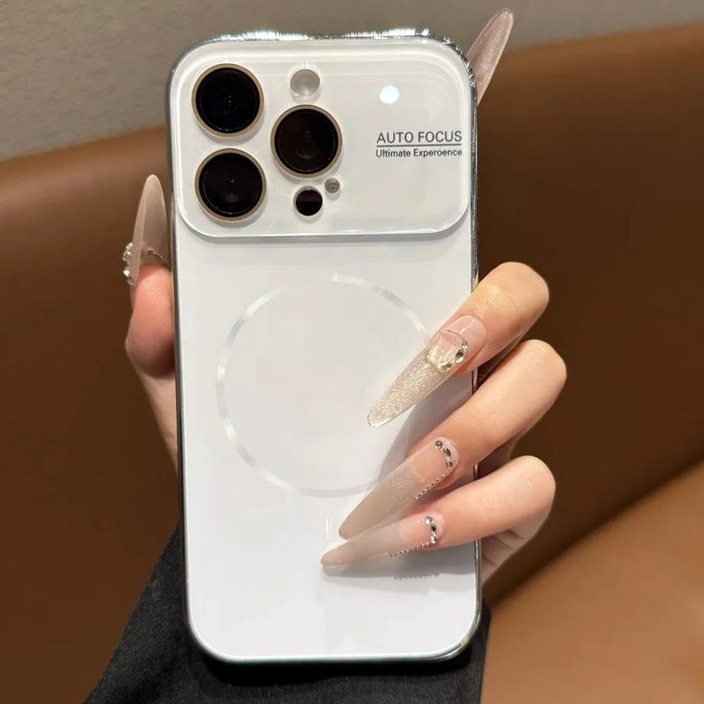 Luxury Large Window For Magsafe Case For iPhone 17 16 15 14 Pro Max Plating Magnectic Wireless Charging Glass Lens Protect Cover iPhone 15 белый
Luxury Large Window For Magsafe Case For iPhone 17 16 15 14 Pro Max Plating Magnectic Wireless Charging Glass Lens Protect Cover iPhone 15 белый