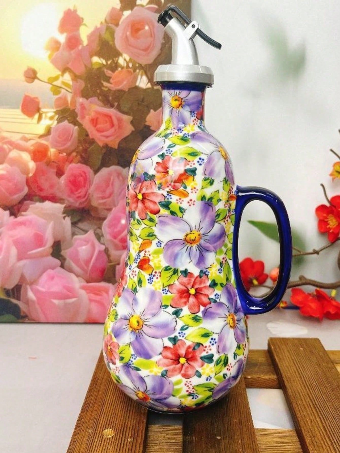 Flowers Plants Ceramic Olive Oil Bottle Soy Sauce Vinegar Multifunctional Kitchen Seasoning Drainage Bottle Kitchen Accessories
Flowers Plants Ceramic Olive Oil Bottle Soy Sauce Vinegar Multifunctional Kitchen Seasoning Drainage Bottle Kitchen Accessories