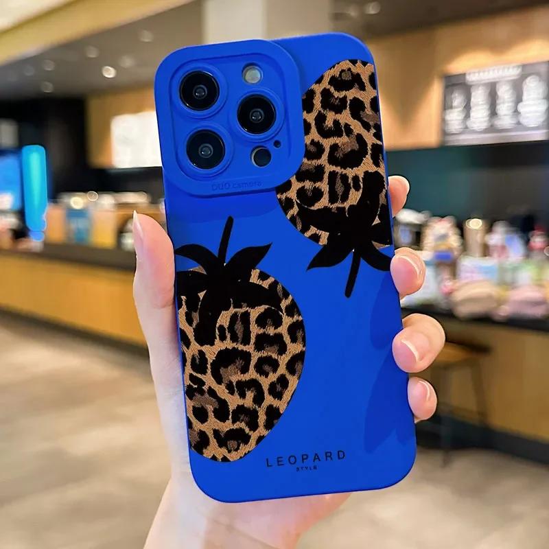Leopard Print Strawberry Soft silicone Case For iPhone 16 15 12 13 11 14 Pro Max 16 15 14 Plus Shock-proof Camera Cover iPhone 16 Plus
Leopard Print Strawberry Soft silicone Case For iPhone 16 15 12 13 11 14 Pro Max 16 15 14 Plus Shock-proof Camera Cover iPhone 16 Plus