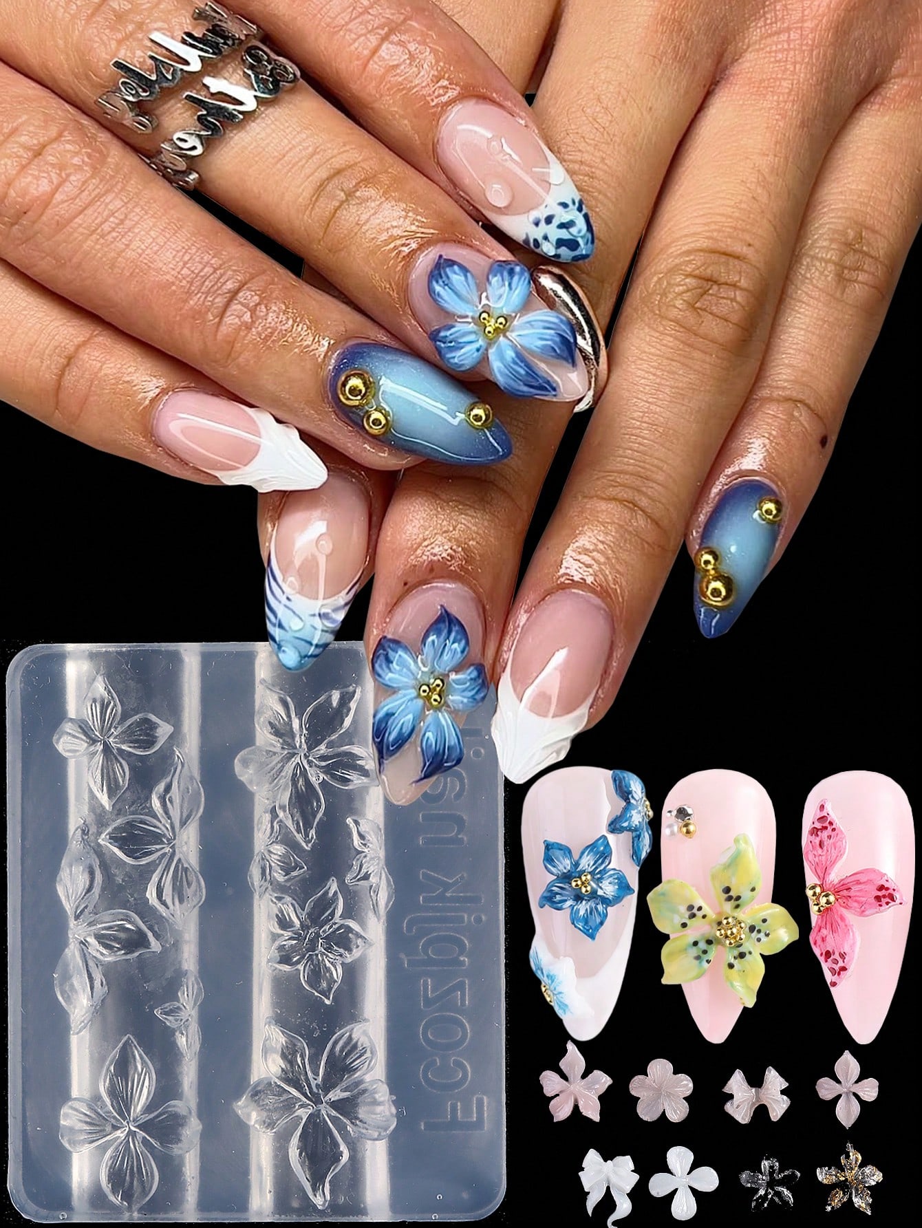 1pc 3D Lily Flower Nail Art Silicone Mold, Embossed Hibiscus Pattern DIY Nail Stamping Tool United States
1pc 3D Lily Flower Nail Art Silicone Mold, Embossed Hibiscus Pattern DIY Nail Stamping Tool United States
