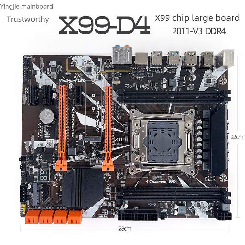 Материнська плата Eagle Jet X99-D4 2011-v3: Підтримка ECC DDR4 для серверів X79 E5-2680V3. 64GB
Материнська плата Eagle Jet X99-D4 2011-v3: Підтримка ECC DDR4 для серверів X79 E5-2680V3. 64GB
