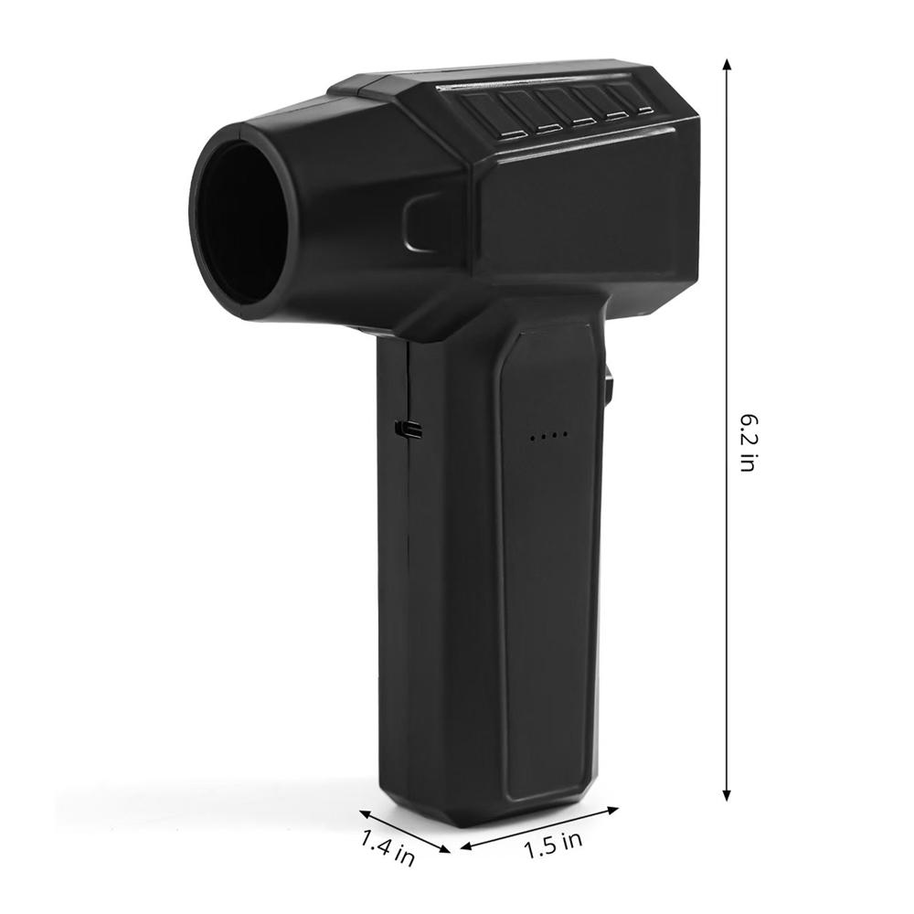 130000PM Blower Brushless Turbojet Fan Handheld Mini Dust Collector High Speed Dust Gun Cleaning Violent Fan Home Power Tool New чорний
130000PM Blower Brushless Turbojet Fan Handheld Mini Dust Collector High Speed Dust Gun Cleaning Violent Fan Home Power Tool New чорний