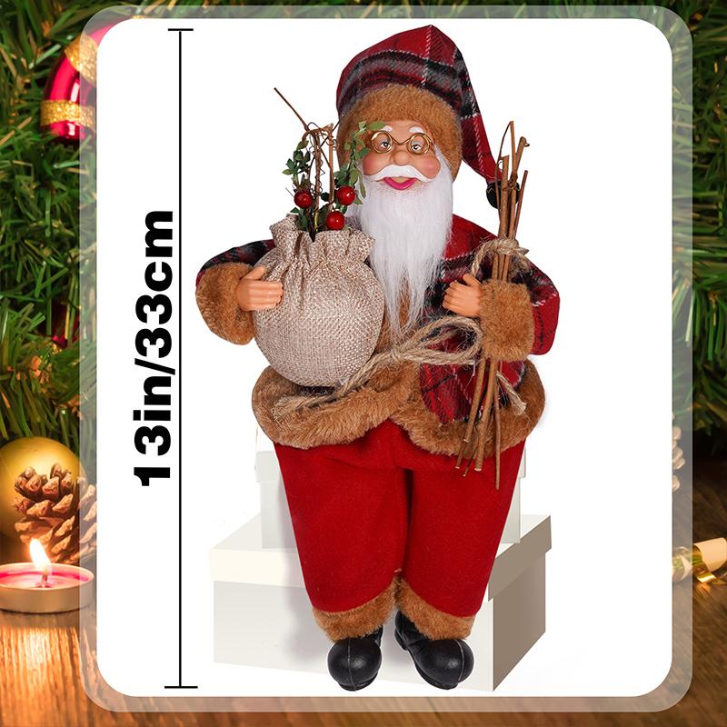 1 шт. Коллекционная фигурка сидящего Санта-Клауса, Рождественский витринный Санта, Кукла
1 шт. Коллекционная фигурка сидящего Санта-Клауса, Рождественский витринный Санта, Кукла