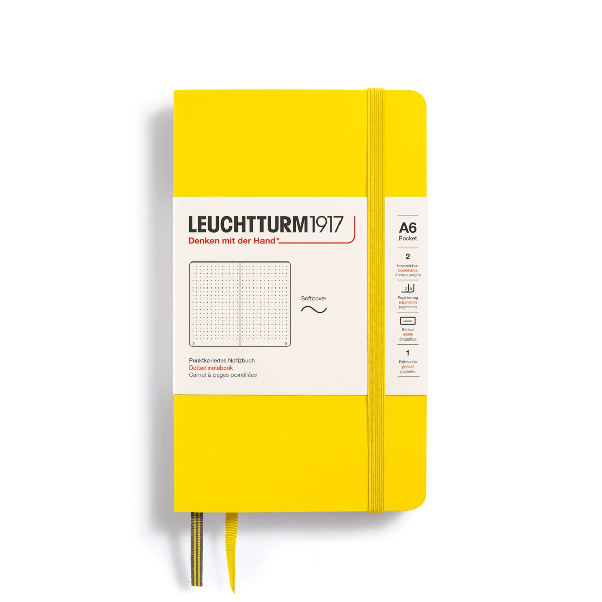LEUCHTTURM1917 Notebook A6 Dotted Softcover Lemon 355292
LEUCHTTURM1917 Notebook A6 Dotted Softcover Lemon 355292