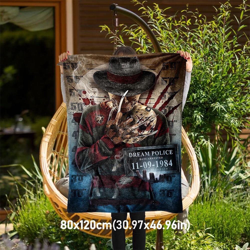 1pc Dream Police Freddy Krueger 1984 Blanket Throw Blanket,Soft Bedding Cover,Flannel Blankets, Travel,Camping,All Seasons Use 102761 80x120cm
1pc Dream Police Freddy Krueger 1984 Blanket Throw Blanket,Soft Bedding Cover,Flannel Blankets, Travel,Camping,All Seasons Use 102761 80x120cm