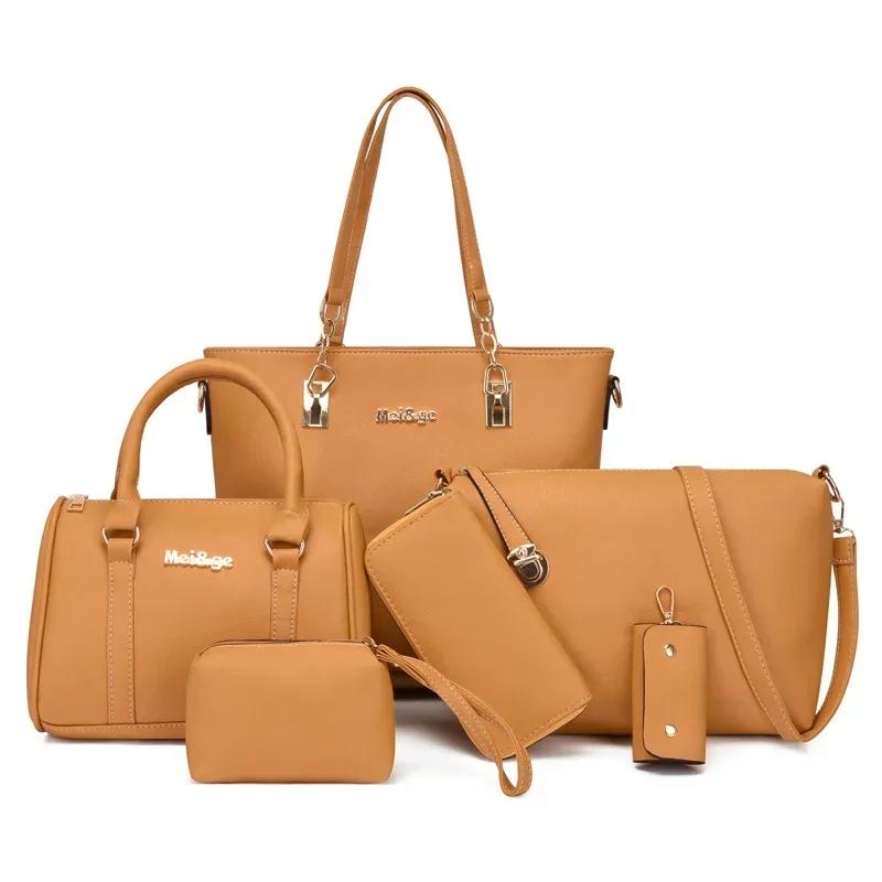 6PCS Women s Bag Set Fashion PU Leather Ladies Handbag Water Proof Solid Messenger Shoulder Bag Wallet Bags Famous Brand 2021
6PCS Women s Bag Set Fashion PU Leather Ladies Handbag Water Proof Solid Messenger Shoulder Bag Wallet Bags Famous Brand 2021