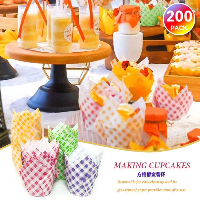 Checkered Tulip Cake Cupboard Printing Flame Baking Household Oil-Proof Bread Snack Paper Supporting Printing 200 Pcs
Checkered Tulip Cake Cupboard Printing Flame Baking Household Oil-Proof Bread Snack Paper Supporting Printing 200 Pcs