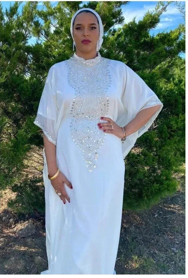 Wedding Ramzan Dress Farasha Abaya Dubai Kaftan White Fance Moroccan Georgette FREE SIZE білий
Wedding Ramzan Dress Farasha Abaya Dubai Kaftan White Fance Moroccan Georgette FREE SIZE білий