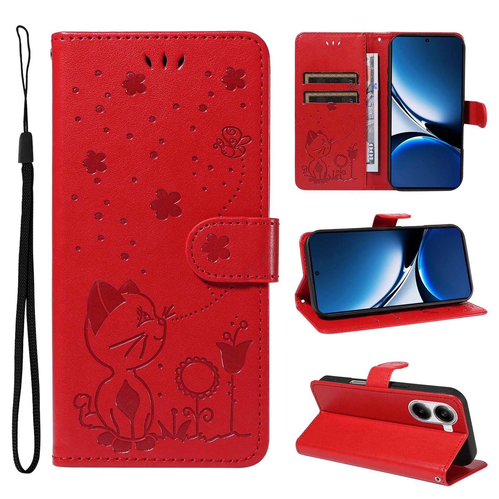 For Xiaomi Redmi Turbo 4 5G Leather Case Cat Bee Pattern Phone Cover Wallet Stand with Strap Red
For Xiaomi Redmi Turbo 4 5G Leather Case Cat Bee Pattern Phone Cover Wallet Stand with Strap Red
