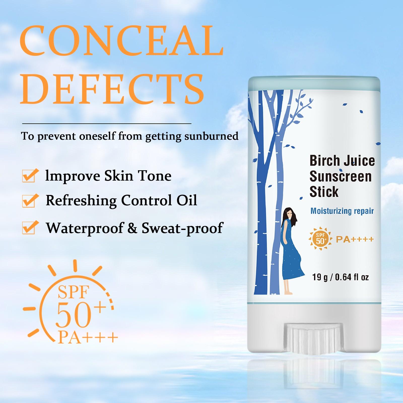 Birch Sap Sunscreen Stick Moisturizing Face And Body Sunscreen, Non-Greasy, Safe, Travel Friendly, Suitable For Sensitive Skin 19g
Birch Sap Sunscreen Stick Moisturizing Face And Body Sunscreen, Non-Greasy, Safe, Travel Friendly, Suitable For Sensitive Skin 19g