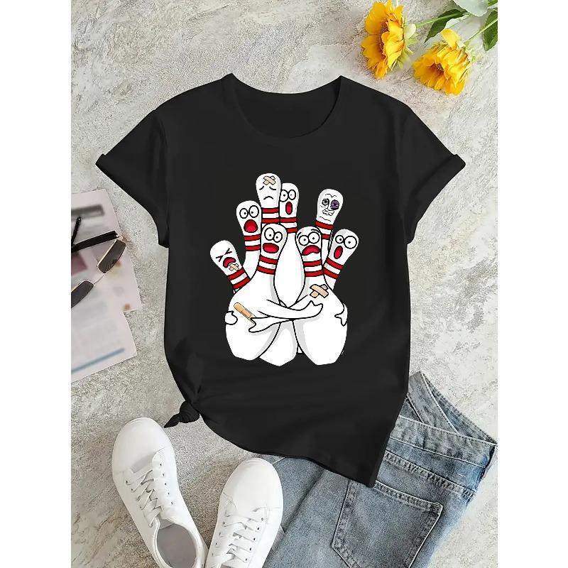 Women s Funny Bowling Graphic Print T-Shirt Short Sleeve Round Neck Casual Sports Top 4XL чорний
Women s Funny Bowling Graphic Print T-Shirt Short Sleeve Round Neck Casual Sports Top 4XL чорний