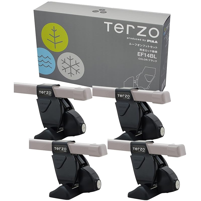 Terzo (by PIAA) Roof Carrier with Base Carrier Feet (Set of 4), Roof-On Type, Black, Full Locking Feature, EF14BL
Terzo (by PIAA) Roof Carrier with Base Carrier Feet (Set of 4), Roof-On Type, Black, Full Locking Feature, EF14BL