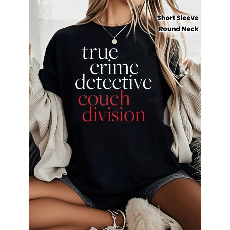 Women s True Detective Branding T-Shirt - Plus Size Black Short Sleeve Round Neck Top with Detective Print, Machine Washable Casual Tee for All- Fit S чёрный
Women s True Detective Branding T-Shirt - Plus Size Black Short Sleeve Round Neck Top with Detective Print, Machine Washable Casual Tee for All- Fit S чёрный