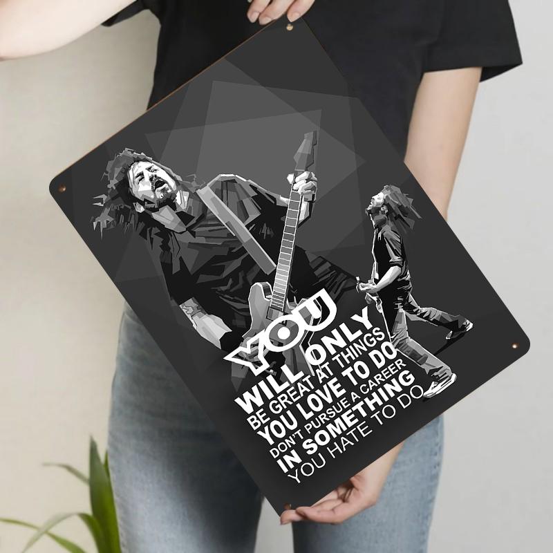 Inspirational Music Theme Metal Wall Art Modern Rock Style Decorative Painting Home Decoration 20x30cm(7.8x11.8inch)
Inspirational Music Theme Metal Wall Art Modern Rock Style Decorative Painting Home Decoration 20x30cm(7.8x11.8inch)