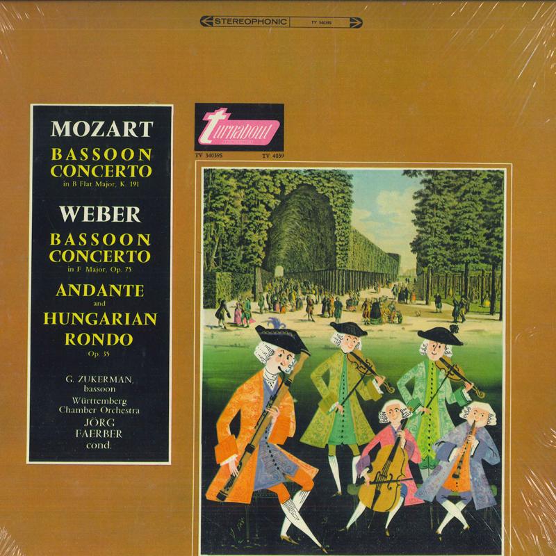 LP Record GEORGE ZUKERMAN JORG FAERBER WURT Bassoon Concertos Mozart Weber TV34039S TURNABOUT 1965 US Classical Used
LP Record GEORGE ZUKERMAN JORG FAERBER WURT Bassoon Concertos Mozart Weber TV34039S TURNABOUT 1965 US Classical Used