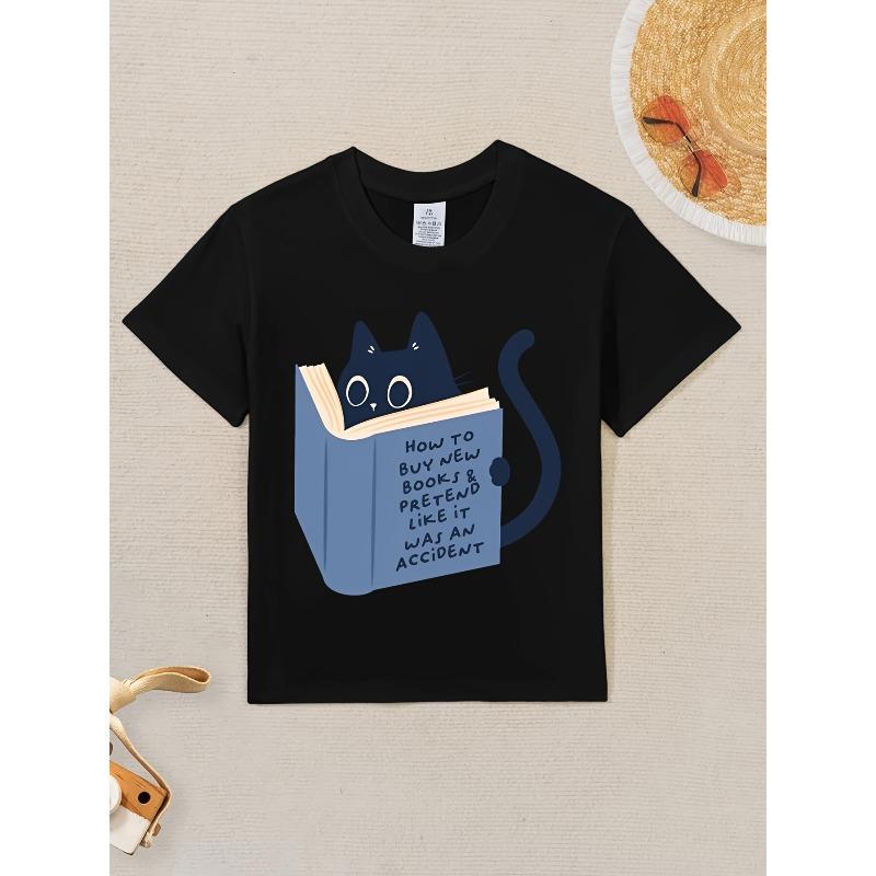 European sizes Boys & Girls Kids T-Shirt - Cute Cat & Book Graphic 164cm чорний
European sizes Boys & Girls Kids T-Shirt - Cute Cat & Book Graphic 164cm чорний