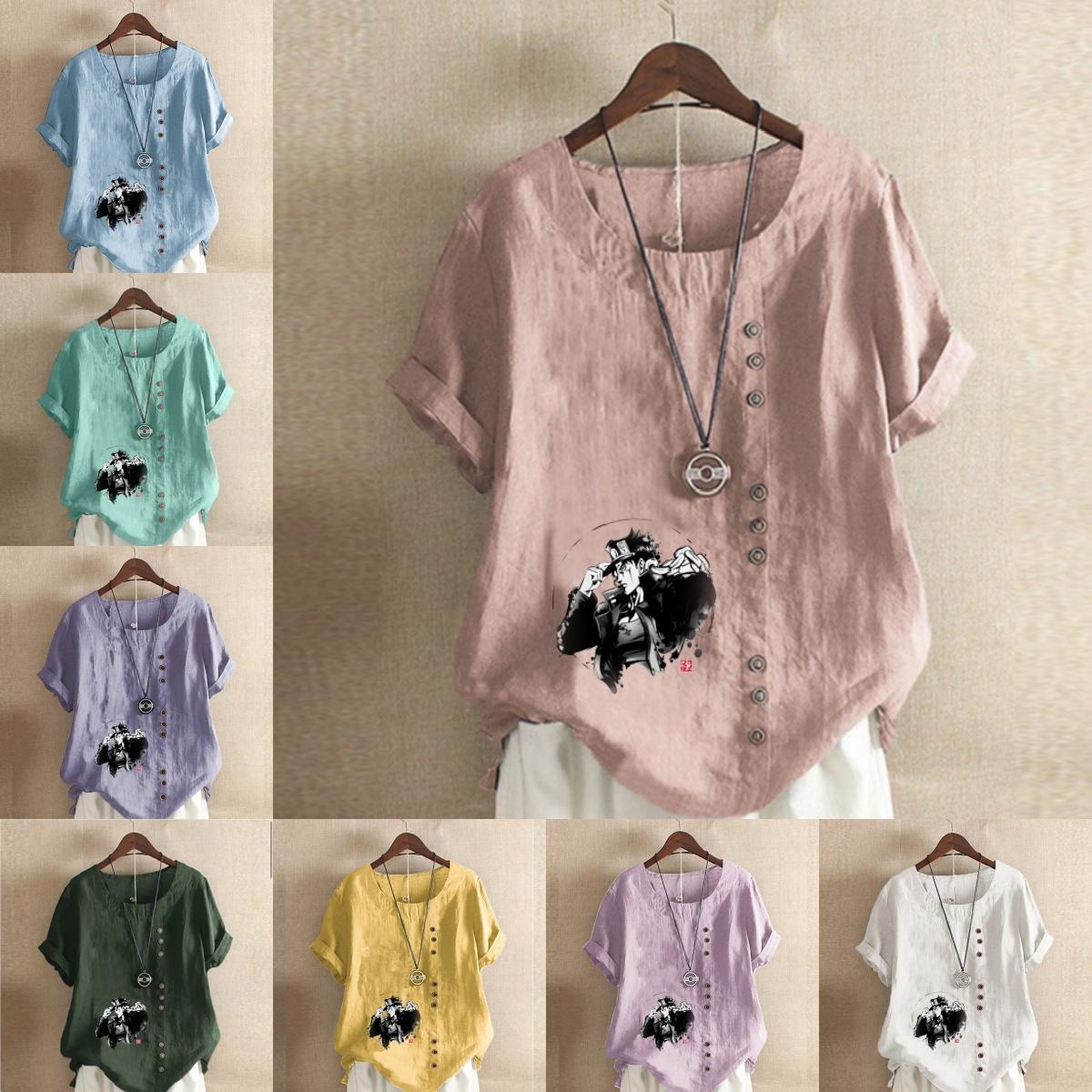 Women s Fashion Cool Man Print Short Sleeve T-shirt Loose Cotton Shirt Casual Loose Summer Blouse Tops Plus Size S розовый
Women s Fashion Cool Man Print Short Sleeve T-shirt Loose Cotton Shirt Casual Loose Summer Blouse Tops Plus Size S розовый
