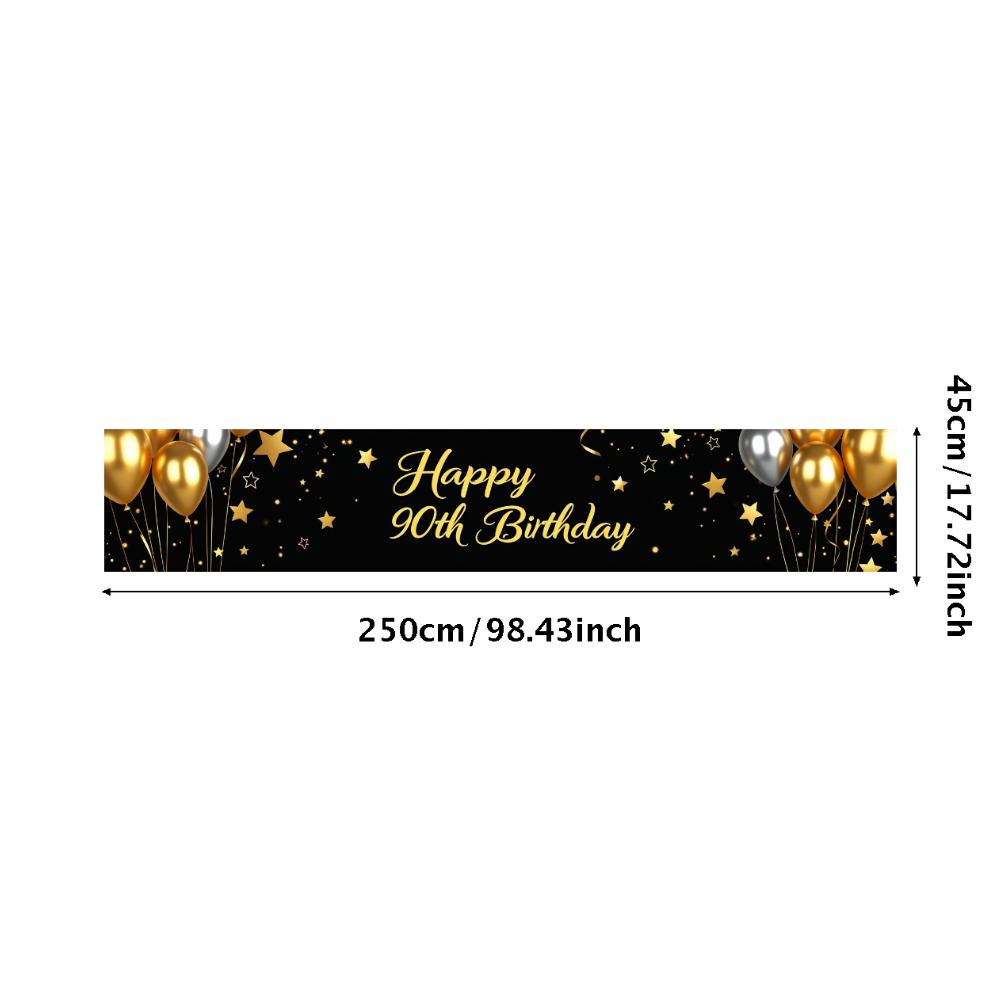 90th Birthday Banner Golden Balloon Happy Birthday Party Decoration Backdrop Anniversary Celebration Photography Background Prop
90th Birthday Banner Golden Balloon Happy Birthday Party Decoration Backdrop Anniversary Celebration Photography Background Prop