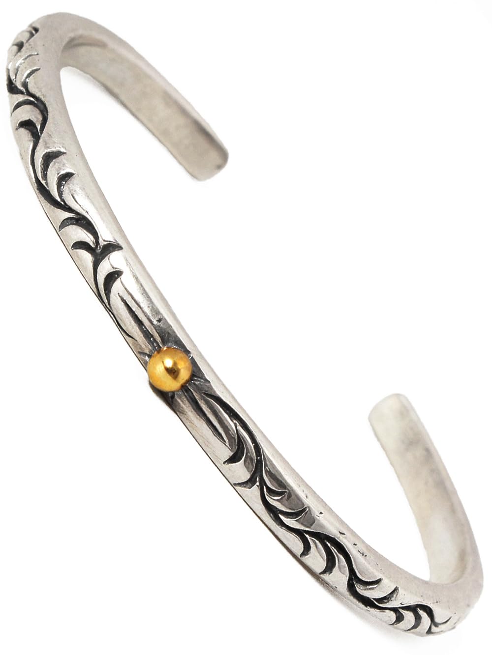 Silver 925 Silver 18K 18K Gold Genuine Arabesque Pattern Floral Arabesque Gold Dome Bangle Bracelet Carved Indian Native American Motif Engraved
Silver 925 Silver 18K 18K Gold Genuine Arabesque Pattern Floral Arabesque Gold Dome Bangle Bracelet Carved Indian Native American Motif Engraved