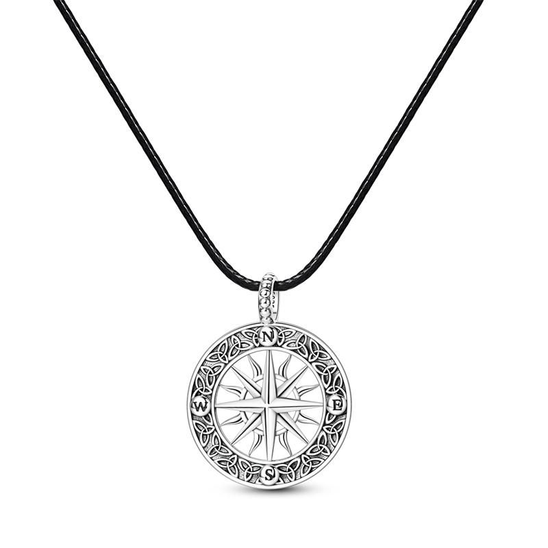 925 Sterling Silver Compass Pendant Necklace Leather Cord Vintage Necklace Adventure Jewelry Gift for Women Men
925 Sterling Silver Compass Pendant Necklace Leather Cord Vintage Necklace Adventure Jewelry Gift for Women Men