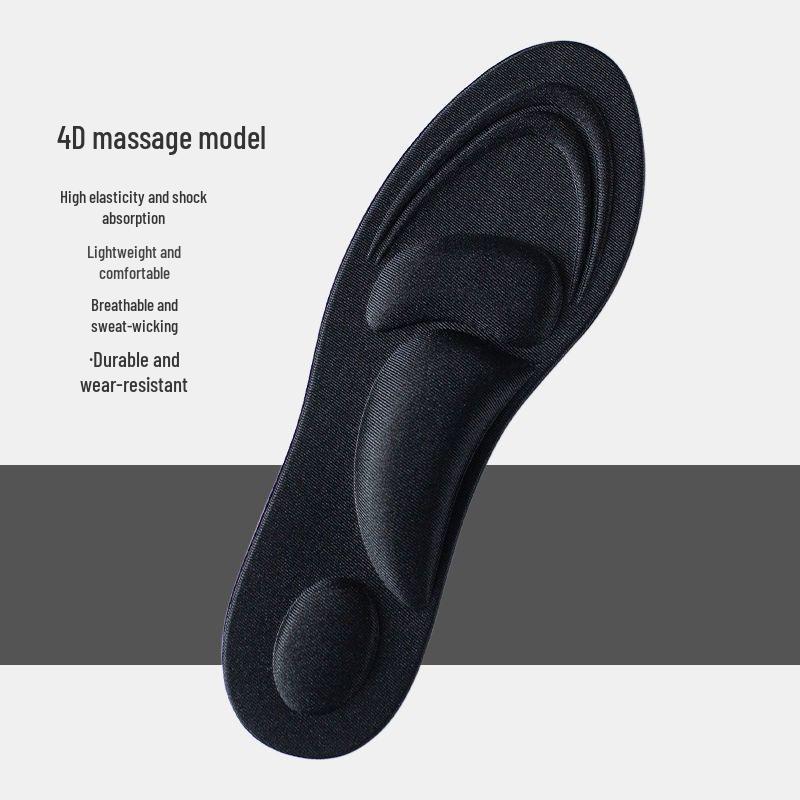 4D Sport Arch Massage Insoles: Soft, Breathable, Shock-Absorbing, Sweat-Absorbing Pads for Women Size 35-40 чёрный
4D Sport Arch Massage Insoles: Soft, Breathable, Shock-Absorbing, Sweat-Absorbing Pads for Women Size 35-40 чёрный