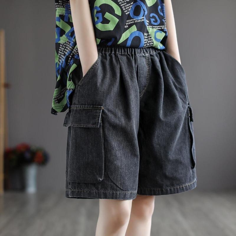 Spring Summer Oversized Women s Korean Elastic High Waisted Patchwork Pocket Loose Distressed Wide-leg Denim Shorts JJ102 L чорний
Spring Summer Oversized Women s Korean Elastic High Waisted Patchwork Pocket Loose Distressed Wide-leg Denim Shorts JJ102 L чорний