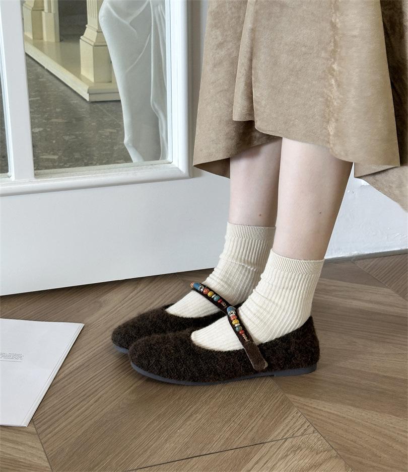 Lamb wool shoes women s outer wear 2025 new ballet Mary Jane shoes light mouth single shoes autumn velvet cotton ladyshoes 40 темно-коричневого
Lamb wool shoes women s outer wear 2025 new ballet Mary Jane shoes light mouth single shoes autumn velvet cotton ladyshoes 40 темно-коричневого