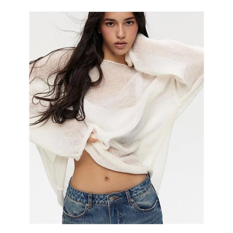 Spring Summer Hollow Out Sweater For Women-European And American Elegant Sexy Soft And Loose Knitted Long-sleeved Cover-up M жовтий
Spring Summer Hollow Out Sweater For Women-European And American Elegant Sexy Soft And Loose Knitted Long-sleeved Cover-up M жовтий