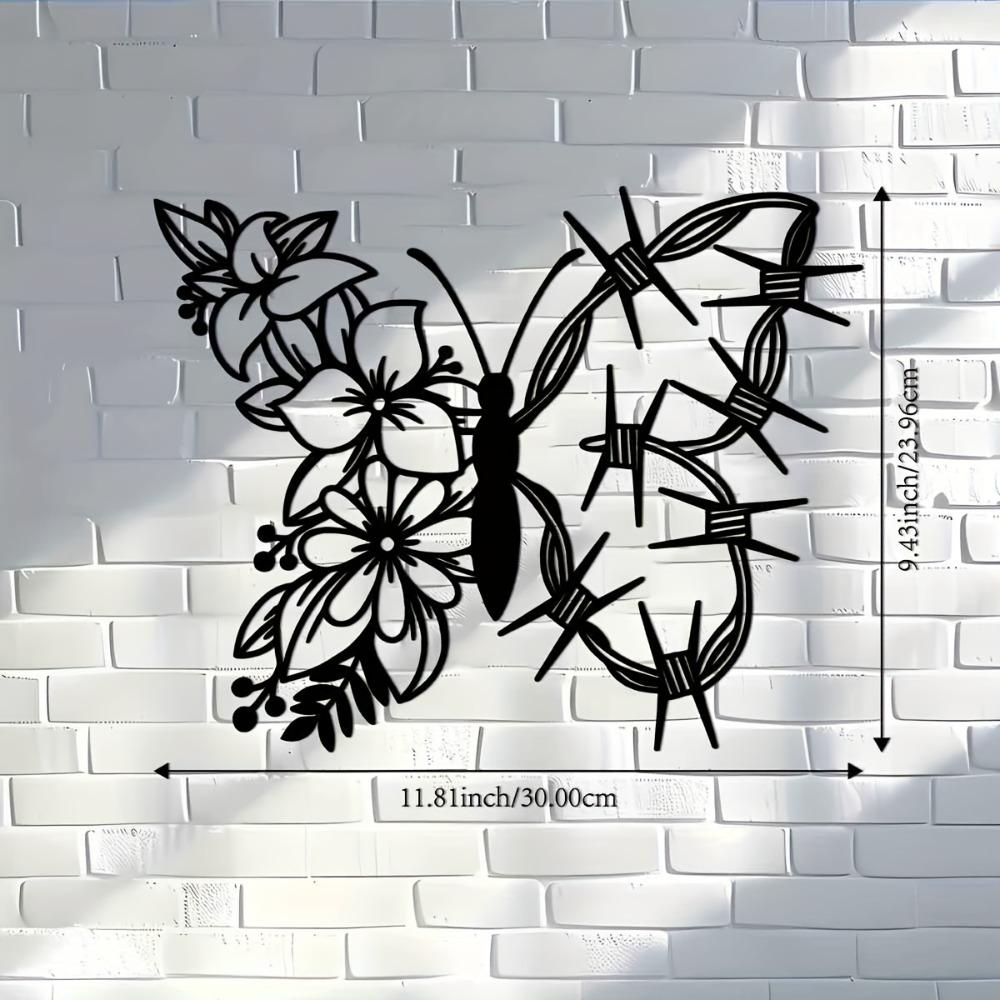 1pc Metal Butterfly Flower Wall Art, Indoor Outdoor Home Decor for Farmhouse Living Room Bedroom Porch Fence Garden Courtyard 12in
1pc Metal Butterfly Flower Wall Art, Indoor Outdoor Home Decor for Farmhouse Living Room Bedroom Porch Fence Garden Courtyard 12in