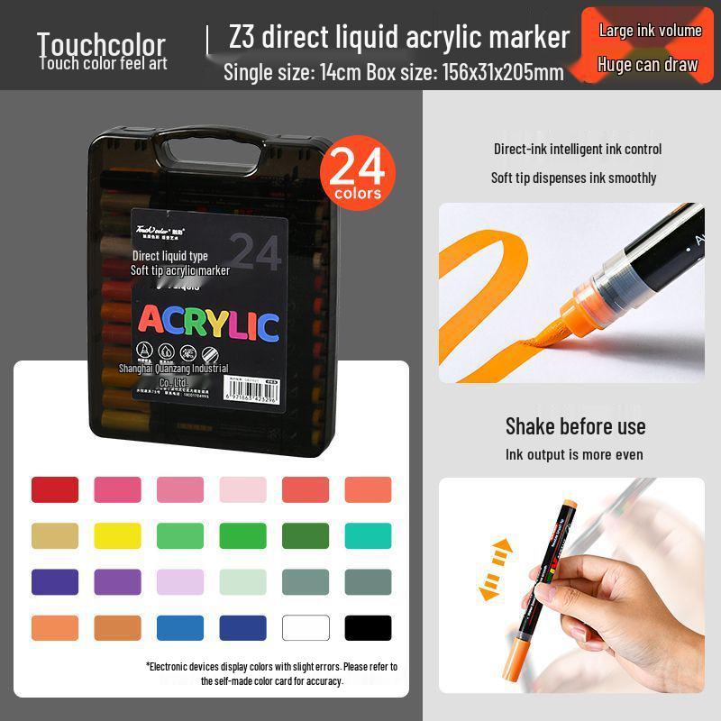 TouchColor Soft Tip Multicolor Acrylic Markers - Perfect for Students & Kids Art Projects
TouchColor Soft Tip Multicolor Acrylic Markers - Perfect for Students & Kids Art Projects