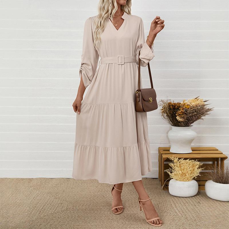 A New Commuting Casual, Simple and Elegant Stand-up Collar, Long-sleeved Solid Color One-piece Dress with A Belt XL абрикосовий
A New Commuting Casual, Simple and Elegant Stand-up Collar, Long-sleeved Solid Color One-piece Dress with A Belt XL абрикосовий