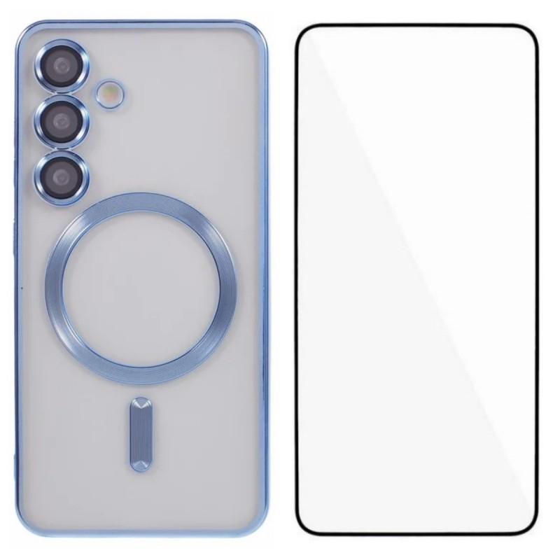 For Samsung Galaxy S24 Magnetic Case WANLONFENG Full Protection Electroplated TPU Cover with Tempered Glass Blue
For Samsung Galaxy S24 Magnetic Case WANLONFENG Full Protection Electroplated TPU Cover with Tempered Glass Blue