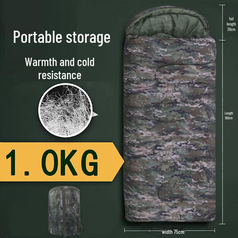 Qinghongling Camouflage Envelope Camping Sleeping Bag
Qinghongling Camouflage Envelope Camping Sleeping Bag