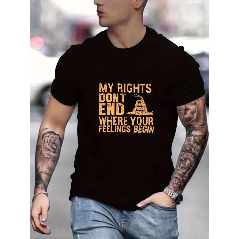 European sizes My Rights Didn t End... Print T Shirt, Tees For Men, Casual Short Sleeve T-shirt For Summer 4XL чорний
European sizes My Rights Didn t End... Print T Shirt, Tees For Men, Casual Short Sleeve T-shirt For Summer 4XL чорний