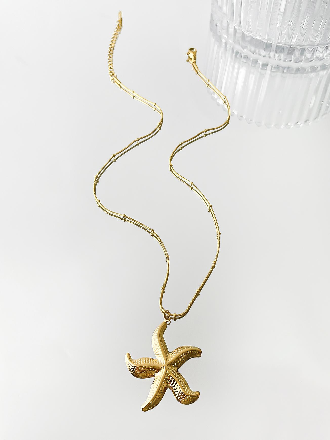 Peri sbox Minimalist Starfish Stripe Conch Scallop Shaped Pendant Necklace for Women Waterproof Trend Jewelry Summer Beach Party
Peri sbox Minimalist Starfish Stripe Conch Scallop Shaped Pendant Necklace for Women Waterproof Trend Jewelry Summer Beach Party