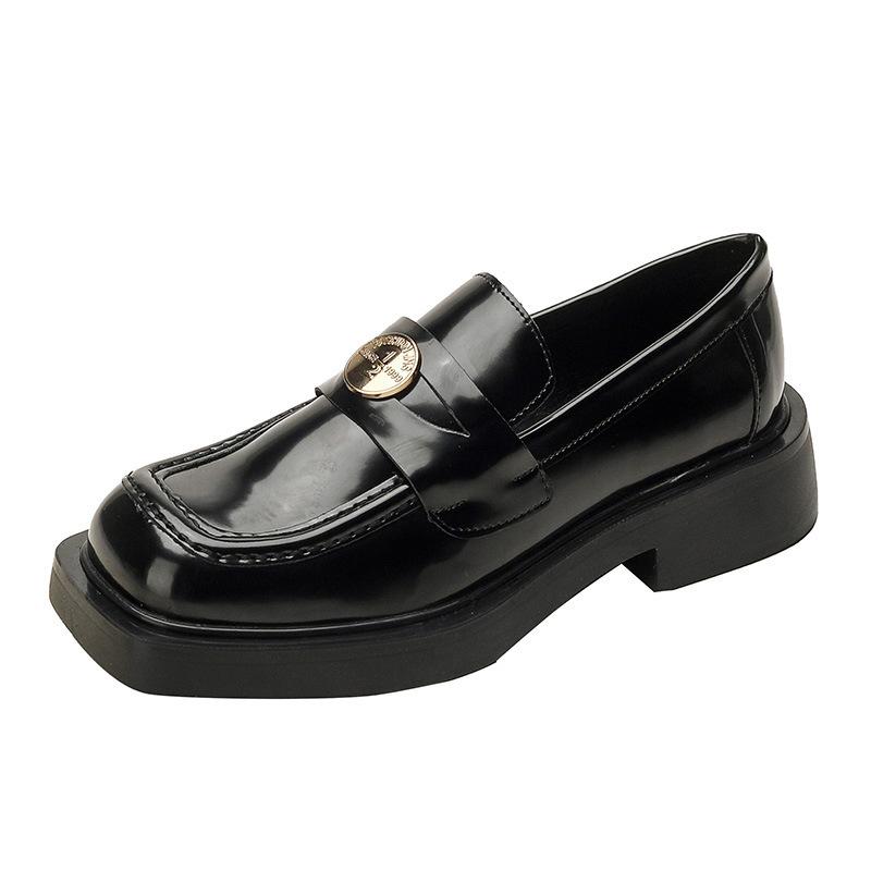 Casual fashion single shoes spring and summer new thick heel flat bottom black thick sole square head soft leather small leather shoes 39
Casual fashion single shoes spring and summer new thick heel flat bottom black thick sole square head soft leather small leather shoes 39