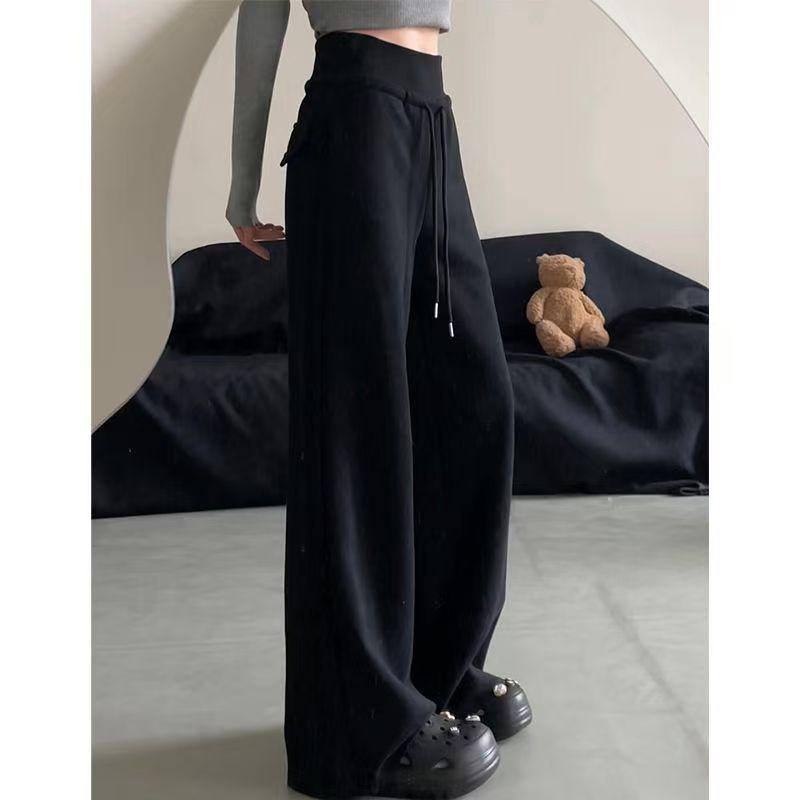 Women s Black Wide-Leg High-Waist Sweatpants - Spring/Autumn Casual Loose Fit, Floor-Length 3XL
Women s Black Wide-Leg High-Waist Sweatpants - Spring/Autumn Casual Loose Fit, Floor-Length 3XL