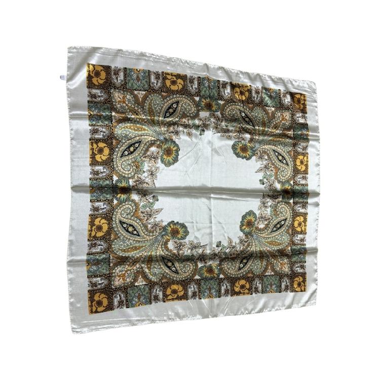 Stylish Paisleys Print Scarf in Premium Imitated Silk Style Fabric for Everyday Wear Travel Accessories Easy Maintenance
Stylish Paisleys Print Scarf in Premium Imitated Silk Style Fabric for Everyday Wear Travel Accessories Easy Maintenance